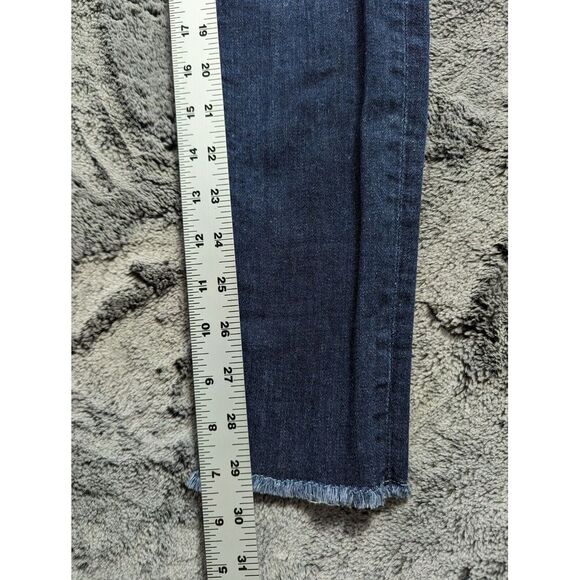 Good American Good Legs Skinny Leg Distressed Jeans Women's Size 2/26 Dark Wash - Picture 10 of 15